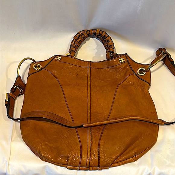 OrYANY Gorgeous Cognac Brown Leather Gwen Hobo Bag Purse 🌸🌸 - Picture 2 of 11